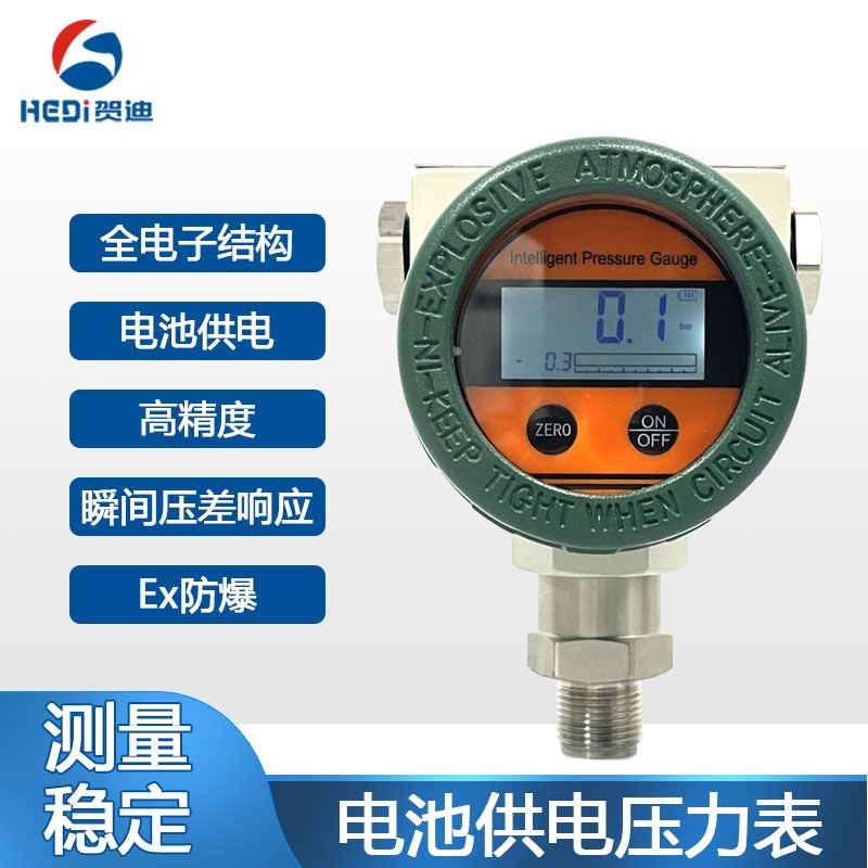 賀迪推薦壓力表HDB109F高精度數字壓力表適用水電石油化工機械液壓等等業測量與控制
